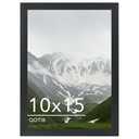 QOTIB 10x15 Picture Frame Black for Wall Mounting, Horizontal and Vertical Formats for Wall Hanging, Wood 10x15 Frame, Black, 3 Frames