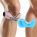 Healrecux Patellar Tendon Support Strap, Silicone Patella Knee Strap, Non-Slip Patella Band Knee Brace for Jumpers Knee, Tendonitis, Basketball, Volleyball - Pink 1 Pack