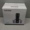 SUSTEAS Cold Press Juicer, 300W, 5.3" Large Feed Chute, 1.5L Capacity, Automatic Feeding, High Yield, Easy to Clean, Ideal for Whole Fruits & Vegetables, Black