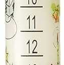 5001W German Countdown Tradition Winter White Wax Christmas Advent Candle,Gray,12 inch