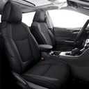 TTX LIGHTING Custom Fit Seat Covers for Toyota Corolla Cross Hybrid SE, XES 2023 2024, Full Set Faux Leather Corolla Cross Hybrid Seat Covers Black