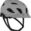 Retrospec Lennon Adult Bike Helmet with LED Safety Light Adjustable Dial & Removable Visor - Adjustable Bicycle Cycling Helmet for Men & Women (One Size, Matte Stone)