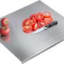 304 Stainless Steel Cutting Board – Stainless Steel Kitchen Chopping Boards Non-Slip, Dishwasher Safe – Ideal for Meat, Vegetables, Fruits, Bread & Baking – Commercial & Home Use (19.6 * 19.6in)