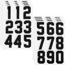 72 Pieces Iron on Numbers 3 Inch Tall Black Heat Transfer Numbers Soft Flock Iron-on 0 to 9 Number Patches Flocking for T-Shirts Clothes Bags DIY Decor