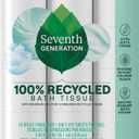 Seventh Generation Toilet Paper White Bathroom Tissue 2-ply 100% Recycled Paper without Chlorine Bleach 24 count, Pack of 2