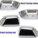 Chrome Exterior Door Top Half Tow Mirror Cap Cover for Ford Super Duty 2017-2025 F250 F350 2017-2022 F450 F550 Snap-on Towing Accessories (Chrome)