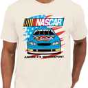 Junk Food NASCAR - Americana Flag Car Adult SS T-Shirt S