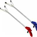 Grabber Reacher Tool 32 Inch Extra Long Steel Foldable Easy Pick Up Stick Strong Grip Trash Grabber Tool Anti-Slip Jaw Trash Claw- Pack of 2