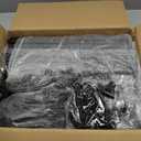 Calmootey Portable Closet Organizers, Clothing Storage, Wardrobe with 6 Shelves and Hanging Rod, Non-Woven Fabric Cover with 4 Side Pockets, Black