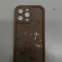 Compatible with iPhone 15 Pro Max Case, Cute Brown Bow Aesthetic Design for Girls Women Soft Silicone Slim Fit Shockproof Protective Cover