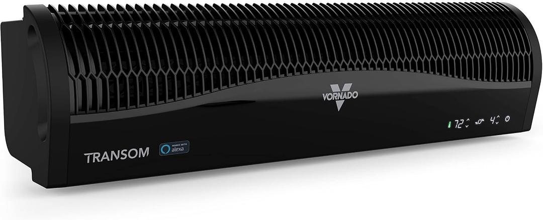 Vornado TRANSOM AE Window Fan with Alexa, 4 Speeds, Reversible Exhaust Mode, Weather Resistant Case, Whole Room, Black