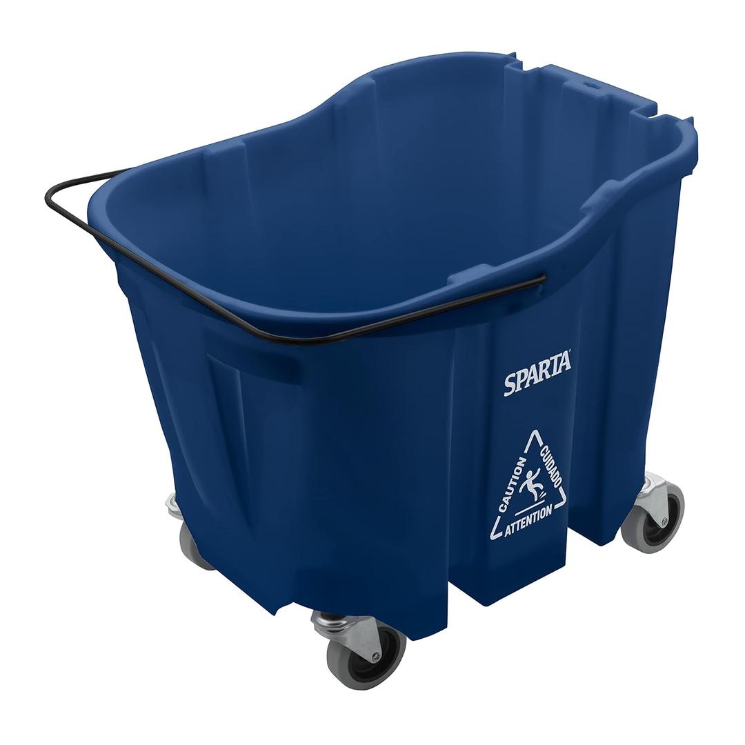 SPARTA 7690414 Omnifit Plastic Mop Bucket For Cleaning, 35 Quarts, Blue