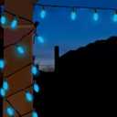 25 Pack C7 Led Blue Replacement Light Bulbs, Blue Christmas Outdoor String Lights Bulbs, Shatterproof Led Night Light Bulbs, E12 Candelabra Base, 0.6W Energy-Efficient LED Bulbs