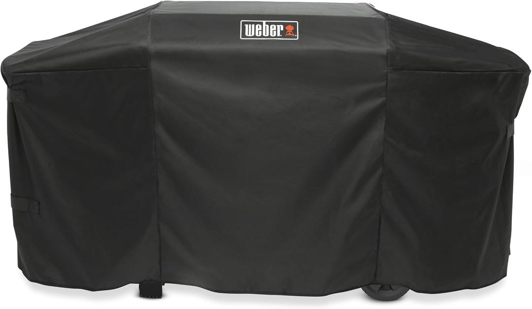 Weber 28" Premium Griddle Cover WeatherResistant Polyester Cover with Fastening Straps (Fits: Slate Griddles)