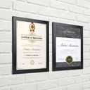 Giftgarden Black 8.5x11 Picture Frame Set of 12, Multi 8.5 x 11 Frames Bulk for Award Certificate Document Diploma, Wall or Tabletop Display