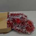 50ft Red&White Christmas Tinsel Garland Christmas Tree Garland Decorations Metallic Tinsel Glitter Twist Garlands Hanging Streamers for Indoor Xmas Holiday Decor