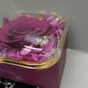Beferr Birthday Gifts for Women Preserved Real Rose with Necklace Eternal Purple Roses Forever Flowers for Delivery Anniversary Mothers Day Flower Gifts for Mom Wife Grandma Daughter Her Girlfriend