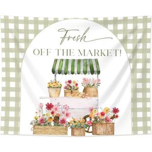 She's Off the Market Bridal Shower Banner Decor Farmer's Market Bridal Shower Backdrop Locally Grown Party Decor for Bridal Showers Gardener Theme Farm Partys