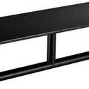 Double Roll Toilet Paper Holder with Shelf Solid Brass and Superior Hotel Style Tissue Dispenser Spared Storage Matte Black Finish