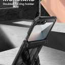 SUPCASE for Samsung Galaxy Z Flip 7 FE Case with Stand & Belt-Clip (Unicorn Beetle Pro), [Hinge Protection] [Front Screen Protector] Full Body Rugged Phone Cover for Galaxy Z Flip 6/5, Black