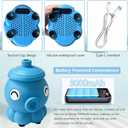 Rechargeable Water Table Pump with Huge Water Output,Water Flow Rate up to 8L/min (2.11 GPM),Kids Sand Water Play Pump,Octopus-Shaped Design,Suitable for Most Water Table on the Market