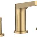KRAUS Indy Widespread Bathroom Faucet in Spot-Free Brushed Brass with 2 Handles, Pop Up Drain and Supply Lines, FUS-14103SFBB