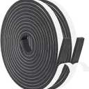 Yotache Foam Strips with Adhesive 1/2" x1/4", Neoprene Weather Stripping High Density Foam Tape for Doors and Windows Insulation, 2 Rolls x 13 Feet Long Each, Total 26 Feet Long