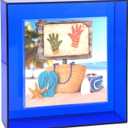 8x8 Acrylic Picture Frame for Wall and Tabletop Neon Floating Photo Frame with Decorative Bright Color, Klein Blue