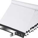 Fuxury Poly Mailers 10x13 Inch 100 Pack,Shipping Bags for Clothing,Strong Adhesive Mailing Envelopes,Heavy Duty Self Seal Plastic Postal Return Package Bags for Books Accessories Business,White