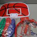 Mini Basketball Hoop Set for Kids Adults, Indoor Play Wall Mount Basketball Hoop for Door with 4 Small Replacement Toddler Basketballs, ABS Backboard Metal Rim Goal Sport Gifts for Pool Game Fun