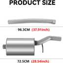 Aluminized Steel Exhaust Muffler Assembly Compatible with Chevy Equinox 2010 2011 2012 2013 2014 2015 2016 2017