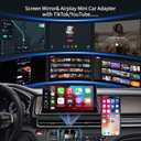 Wireless CarPlay Adapter for Apple iPhone - 4 in 1 Airplay Mirror Link Adapter Multi-User Seamless Connection Converts Wired to Wireless CarPlay Adapter - No Latency from iOS 10+ to Screen w/USB-C