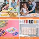 Deviled Egg Containers with Lid, (Set of 2), Stackable Deviled Egg Carrier for 48 Eggs, Clear Egg Holder for Fridge with Lid, Portable Plastic Deviled Egg Tray for Party, Easter Eggs Tray