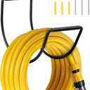Yoniccal Garden Hose Holder Water Hose Hanger Wall Mounted,304Stainless Steel Solid Hose Hook Holds Up to 150Ft Garden Hose, Expandable Hose, Water Hose -Black
