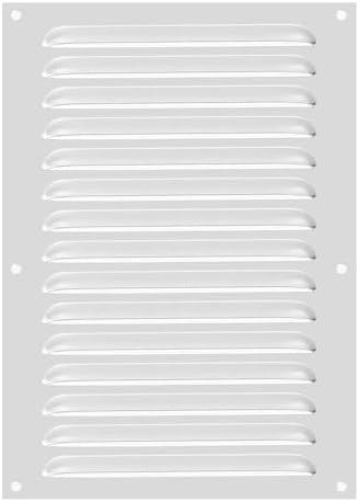 PATIKIL 14x10 Inch Aluminum Vent Cover, Screen Air Grille Ventilation Cover HVAC Louvered Grill Built-in Mesh for Home Kitchen Fireplace Bathroom Wall Ceiling, Silver