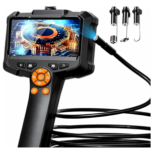 Daxiongmao Endoscope Camera with Light, Borescope Camera with 4.3" IPS Screen, 1920P HD with 8 LED Lights, 50 FT SemiRigid Cord Bore Scope, IP67 Waterproof for Sewer, Tools for Men