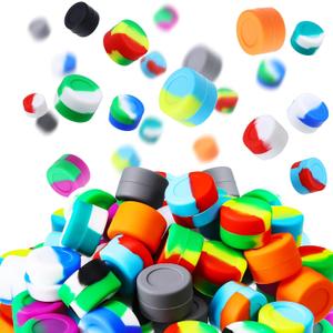 Outus 200 Pcs 2 ml Silicone Wax Containers Non-stick Silicone Wax Containers Multi Use Storage Jars Oil Concentrate Bottles for Home Kitchen Travel, Assorted Colors