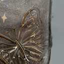 Bonoma Glitter Case for iPhone 15 Pro Max, Cute 3D Butterfly Pattern Plating Bling Case,Camera Protection Sparkly Slim Soft Back Cover for Women Girls,Gold