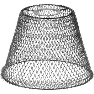 PATIKIL Mesh Lamp Shade, Metal Retro Industrial Pendant Light Shade Foldable Lampshade Cover for E26/E27 Bulb Socket Chandelier, Black