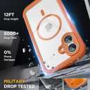 Miracase for iPhone 17 Case 6.3'', Full-Body Military Grade Drop Protection Outdoor Phone case with Built-in Glass Screen &Camera Control,Easy Installation,No Gap,Compatible with MagSafe, Orange