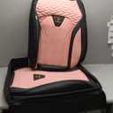 FLORICH Automotive Front Seat Covers for Cars, Waterproof Pink & Black Seat Covers, Leather Car Seat Covers 2 Pack, Universal Seat Protector for Most Cars Trucks SUV