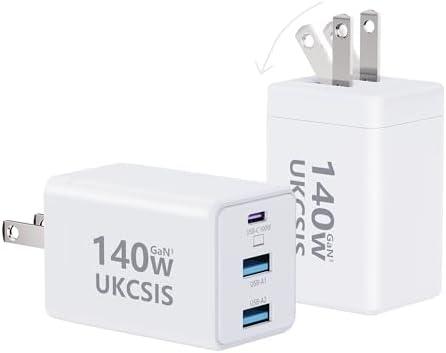 1Pack Mac Book Charger 140W, USB C Fast Charger Foldable 3-Port Multi-Device Fast Power Adapter, USB C Charger for MacBook pro/Air, Dell, Samsung Galaxy, iPad Pro, and More(White) 1Pack Mac Book Charger 140W, USB C Fast Charger Foldable 3-Port Multi-Device Fast Power Adapter, USB C Charger for MacBook pro/Air, Dell, Samsung Galaxy, iPad Pro, and More(White)