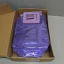 Jetec 20 Pcs Purple Clear PVC Gift Bags with Handles Bulk Glitter Party Favor Bags Reusable Tote Bag for Wedding Welcome, Bridal Shower, Bachelorette, Birthday, 7x4x8''