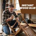 Wood Super Glue 60 Gram Clear Instant CA Glue for Woodworking Wooden Crafts Carpenters & Hobby Models, Heavy Duty Wood Furniture Repair for Chairs, Cabinets Strong All Purpose Cyanoacrylate Adhesive