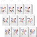Spakon 12 Pieces Teacher Appreciation Gift Paper Bag Thank You Teacher Party Favors Tote Bags with Handles Treat Present Candy Bags for Appreciation Week Party Decoration Supplies