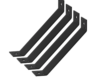 4 Pcs 11-1/8" x 1-1/2" Inside Mount 45-Degree Angle Bracket for Post Pergola Wooden Furniture Shelves Support