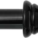 1 Inch Black Curtain Rods for windows, Heavy Duty Adjustable Splicing Single Curtain Rod with Brackets (30-90")