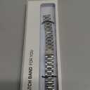 SINAIKE Universal Metal Watch Band Fit Most Tranditional Watch, 16mm Quick Release Stainless Steel Watch Bands with Curved Lug Ends Parts, Classic Watch Strap Replacement Bracelet for Men Women Silver