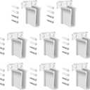 8 Pack Wire Shelf End Bracket, Designed for Closetmaid Wire Shelving, Wall Mount Brackets for Shelves Closet, Screws Included, Wire Shelf Clips, Wall Shelf Brackets, Closet Wire Shelving