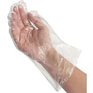 KLEEN CHEF 525 PCS Plastic Disposable Gloves Medium | Clear Disposable Gloves for Food Prep, Cooking, Cleaning, Food Handling (X-Large)